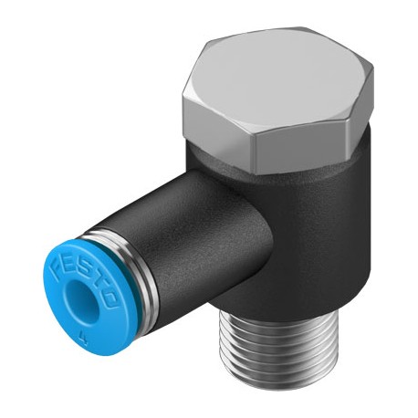 Racord rápido roscado Acodado en L orientable rosca exterior con hexágono exterior Ref. QSLV-1/8-4