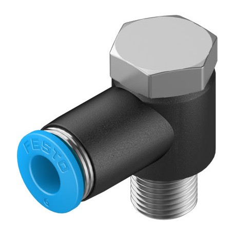 Racord rápido roscado Acodado en L orientable rosca exterior con hexágono exterior Ref. QSLV-1/8-6