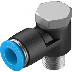 Racord rápido roscado Acodado en L orientable rosca exterior con hexágono exterior Ref. QSLV-1/8-8