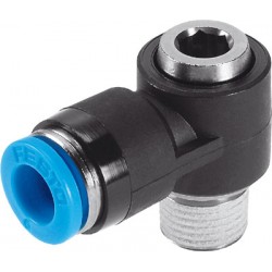 Racord rápido roscado Acodado en L orientable rosca exterior con hexágono interior  QSLV-3/8-12-I