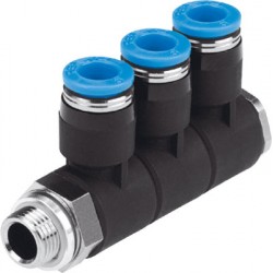 Racord rápido roscado Quick Star Distribuidor múltiple orientable TRIPLE Ref. QSLV3-1/2-12