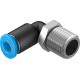 Racord rápido roscado en L Cónico orientable rosca exterior con hexágono exterior QSML-B-1/8-4-20