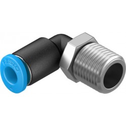 Racord rápido roscado en L Cónico orientable rosca exterior con hexágono exterior QSML-B-1/8-4-20