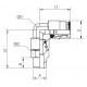 CODO GIRATORIO MACHO CONICO 4 M6X1