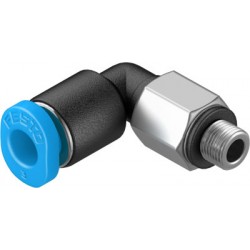 Racord rápido roscado en L orientable rosca exterior con hexágono exterior Ref. QSML-M3-3