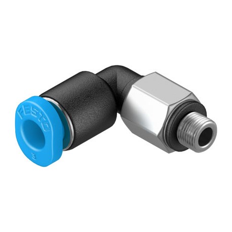 Racord rápido roscado en L orientable rosca exterior con hexágono exterior Ref. QSML-M3-3