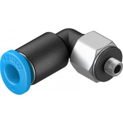 Racord rápido roscado en L orientable rosca exterior con hexágono exterior Ref. QSML-M3-4