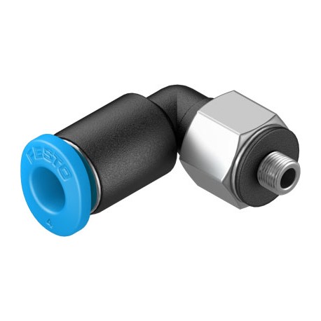 Racord rápido roscado en L orientable rosca exterior con hexágono exterior Ref. QSML-M3-4