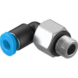 Racord rápido roscado en L orientable rosca exterior con hexágono exterior Ref. QSML-M5-3