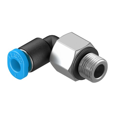 Racord rápido roscado en L orientable rosca exterior con hexágono exterior Ref. QSML-M5-3