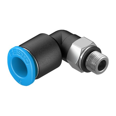 Racord rápido roscado en L orientable rosca exterior con hexágono exterior Ref. QSML-M5-6