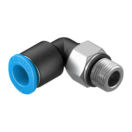 Racord rápido roscado en L orientable rosca exterior con hexágono exterior Ref. QSML-M7-6