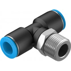 Racord Rápido en T Orientable Rosca Exterior con Hexágono Exterior Ref. FESTO QST-1/2-12
