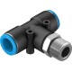 Racord Rápido en T Orientable Rosca Exterior con Hexágono Exterior Ref. FESTO QST-1/2-16
