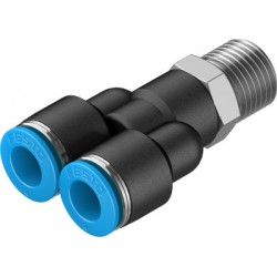 Racord Rápido Roscado en Y Orientable Rosca Exterior con Hexágono Exterior Ref. FESTO QSY-1/4-8