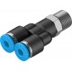 Racord Rápido Roscado en Y Orientable Rosca Exterior con Hexágono Exterior Ref. FESTO QSY-1/8-4