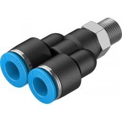 Racord Rápido Roscado en Y Orientable Rosca Exterior con Hexágono Exterior Ref. FESTO QSY-1/8-8