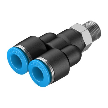 Racord Rápido Roscado en Y Orientable Rosca Exterior con Hexágono Exterior Ref. FESTO QSY-1/8-8