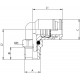 RACOR CODO ORIENTABLE MACHO CONICO