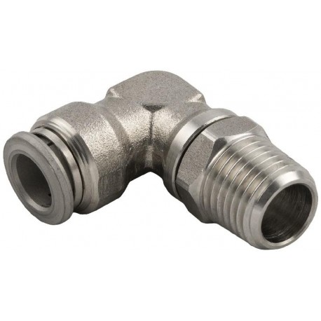 RACOR CODO ORIENTABLE MACHO CONICO