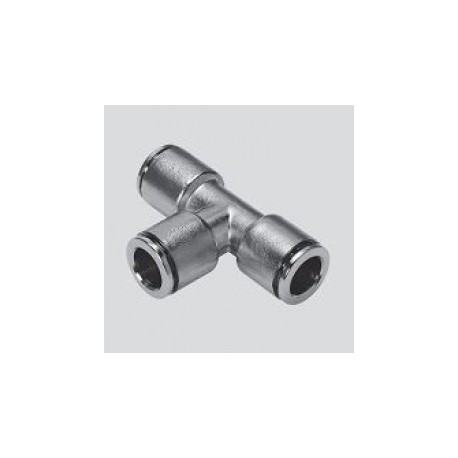 Racord Rápido Unión en T Latón Niquelado Ref. FESTO QST-F-6
