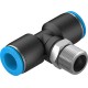 Racord Rápido en T Orientable Rosca Exterior con Hexágono Exterior Ref. FESTO QST-3/8-12