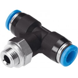 Racord Rápido en T Orientable Rosca Exterior con Hexágono Exterior Ref. FESTO QST-G3/8-12