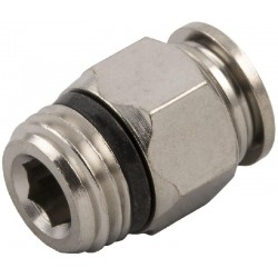 RACOR RECTO MACHO (SHORT) 1/8 10/32