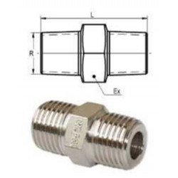 ADAPTADOR ROSCA MACHO:AD-6M-6M