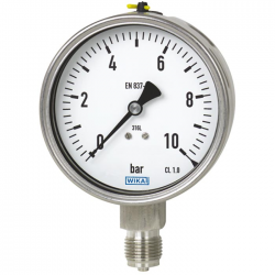 Manómetro 233.50.100 Ø100mm -1+15Bar Salida Horizontal Excéntrica IX Líquido Glicerina Cl.1 + 990.18
