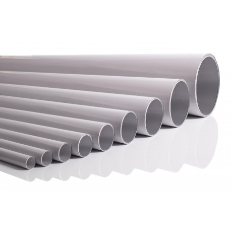 TUBO EN ALUMINIO D.110 (4 MTS.) GRIS