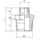 Racord Recto Unión Doble Machón Cónico R3/8 R1/2 Ref. Aignep 2020 3/8 1/2