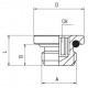 TAPON MACHO CILINDRICO HEXAGONO INTERIOR INOX