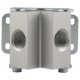 REPARTIDOR EN ALUMINIO 2 VIAS 3/4 1/2