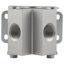 REPARTIDOR EN ALUMINIO 2 VIAS 3/4 1/2