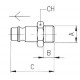 ADAPTADOR MACHO ACERO 3/8