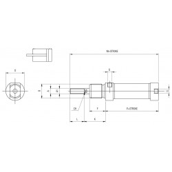 DEM Ø 16 C.10 ISO 6432 MAG.ALIMENT.AXIAL