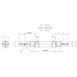 DEAMP Ø 16 C.25 ISO 6432 MAGNETICO PASANTE