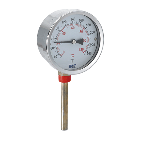 Termómetro Bimetalico Ø100mm SV 1/2" L-50 -30+50ºC