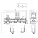 V+F+R+L 3 1" 20 M 0-8 BAR