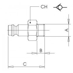 ADAPTADOR MACHO 1/4