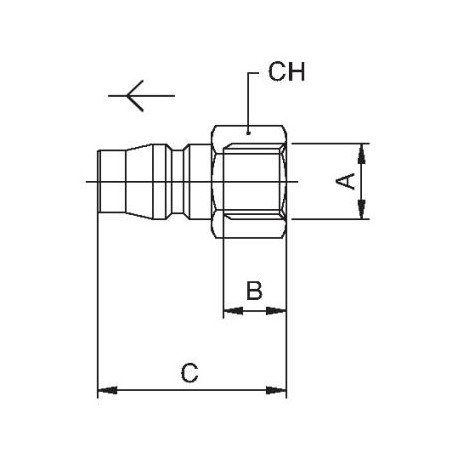 ADAPTADOR HEMBRA 1/2 PERFIL JAPONES