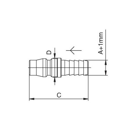ADAPTADOR ESPIGA 10 PERFIL JAPONES
