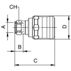ENCHUFE SEGURIDAD B12 HEMBRA 3/8