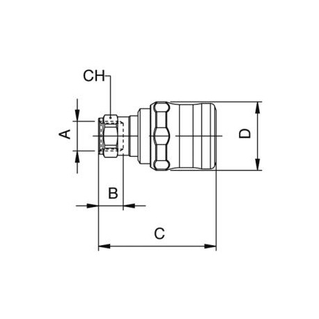 ENCHUFE SEGURIDAD B12 HEMBRA 3/8