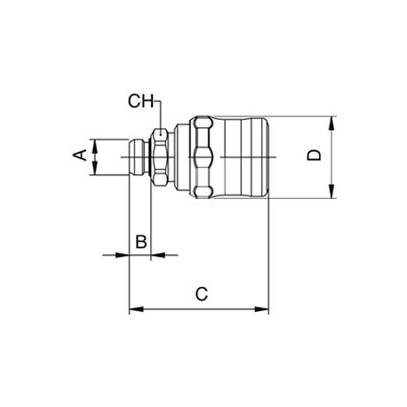ENCHUFE SEG. SUECO MACHO 3/8