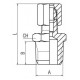 Racord de entrada Recto Rosca Macho BSP Ø8mm 1/8 Ref. Aignep 13480 8 1/8
