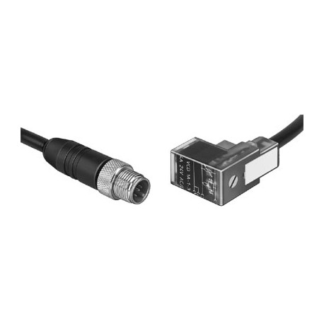 Conector tipo Zócalo con Cable KMEB-2-24-M12-0,5-LED Ref. FESTO 177677
