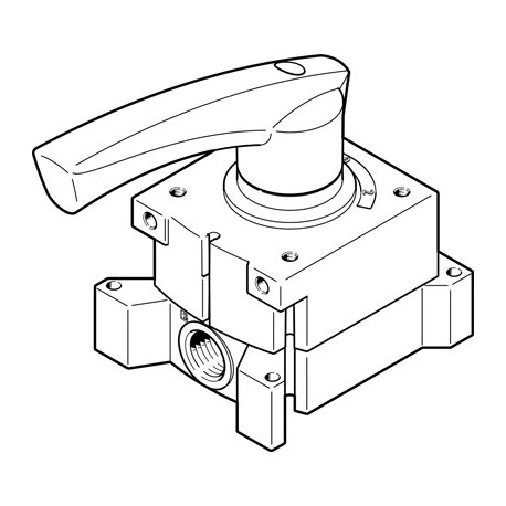 Válvula de Palanca Manual VHER-H-B43C-G18 Ref. FESTO 3488204