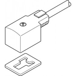 Conector tipo Zócalo con Cable KMV-1-24DC-2,5-LED Ref. FESTO 30939